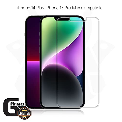 2 Pack Glass Screen Protector for iPhone 13 Pro Max and 14 Plus | 9H Premium Tempered Glass, Lifetime Replacement, Ultra Clear, Scratch Resistant, Phone Case Compatible, Screen Saver - size: iPhone 13 Pro Max, 14 Plus