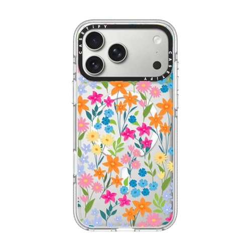 CASETiFY for iPhone 17 Pro Max Case - Impact Clear Compatible with MagSafe | Not Yellowing | 6.6 ft. 3X Military Grade Drop Protection | bright spring flowers - daisy floral pattern | Clear - color: bright spring flowers, size: Iphone 17 Pro Max (6.9")