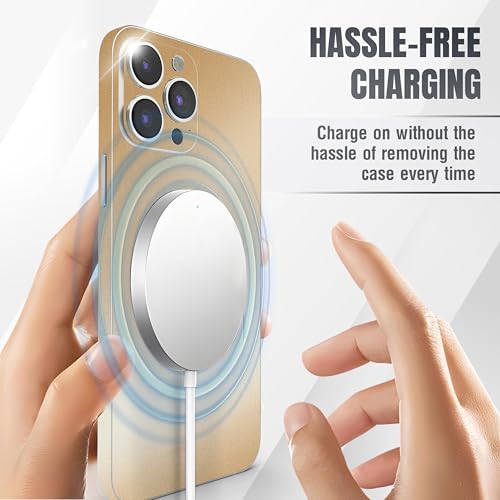 2Pcs Skin Wrap Compatible for iPhone 15 Pro – Slim Decal Vinyl Protective Film for Sides & Back – Sleek Fit, Premium Look – Compatible with All iPhone 15 Pro Cases - Desert Gold - color: Desert Gold