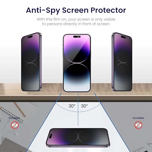 Dreem Privacy Screen Protector for iPhone Air – 28° Anti-Spy Tempered Glass, 9H Hardness, Oleophobic Coating, Bubble-Free, Case Friendly, HD Clear Privacy Glass Film - size: iPhone Air