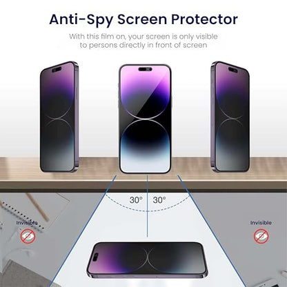 Dreem Privacy Screen Protector for iPhone Air – 28° Anti-Spy Tempered Glass, 9H Hardness, Oleophobic Coating, Bubble-Free, Case Friendly, HD Clear Privacy Glass Film - size: iPhone Air