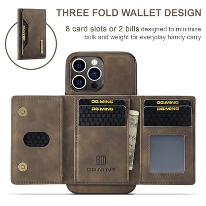 Leather Wallet Phone Cases Compatible with iPhone 15 Pro Max Case with Card Holder Men 6.7'' 2 in 1 Detachable Back Cover (Coffee, IP 15 Pro Max) - color: Coffee, size: IP 15 Pro Max