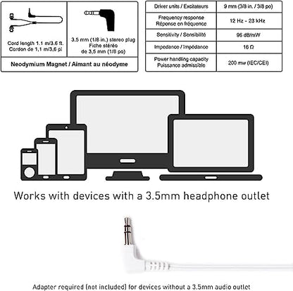 Panasonic ErgoFit Wired Earbuds, In-Ear Headphones with Dynamic Crystal-Clear Sound and Ergonomic Custom-Fit Earpieces (S/M/L), 3.5mm Jack for Phones and Laptops, No Mic - RP-HJE120-N (Rose Gold) - color: Rose Gold, size: S/M/L, style: No Mic