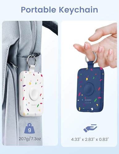 RORRY CharmGo Portable Charger, 10000mAh 20W Fast Charging Power Bank - color: Confetti-White