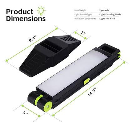MaxWorks Rechargeable LED Work Light 1000 Lumens Dual Folding Panels Magnetic Base 4000mAh Battery USB-C Charging IP44 Portable Shop Light 50899 - style: Double-Pane