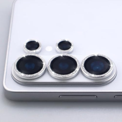 for Samsung Galaxy S26 Ultra Camera Lens Protector, Bling Glitter Metal Ring Tempered Glass Lens Cover Accessories (Silver) - color: Silver