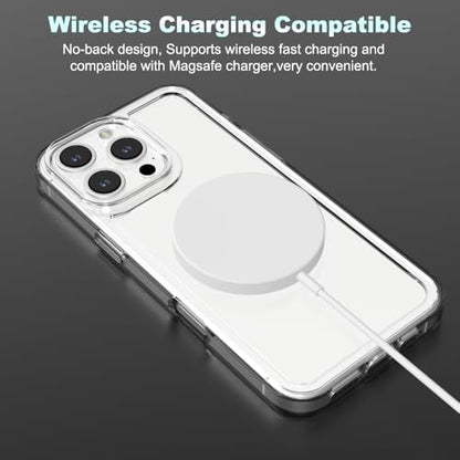 for iPhone 16 Pro Max Clear Bumper Frame No-Back Case, Slim Fit Ultra-Light Anti-Yellowing Transparent Protection Heat Dissipation Bezel Phone Cover Case 6.9" 2024 - color: Clear, size: iPhone 16 Pro Max