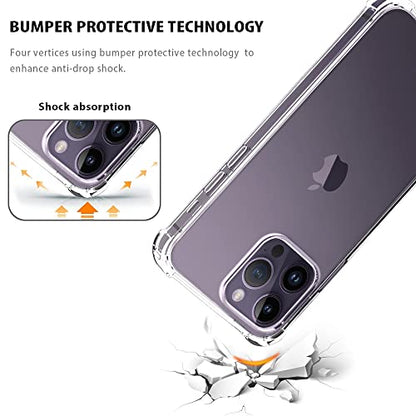 Phone Case for iPhone 14 Pro Max Clear Shockproof Protective Cover Adjustable Lanyard Crossbody Soft TPU Bumper Anti-Yellowing Phone Case for iPhone 14 Pro Max 6.7 inch - Rose - size: for iPhone 14 Pro Max