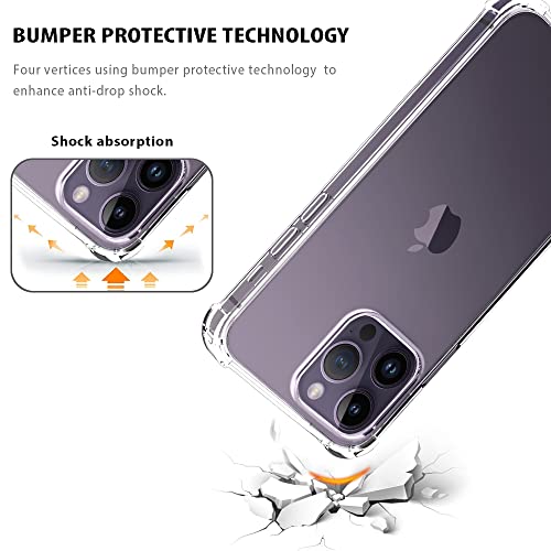 Crossbody Case for iPhone 14 Pro Shockproof Protective Cover Soft Transparent TPU Anti-Scratch Anti-Yellowing Shock-Absorbent for iPhone 14 Pro Phone Case with Adjustable Lanyard Strap - Rose - size: for iPhone 14 Pro