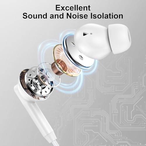USB C Earphones Wired Headphones for iPhone 17 17 Pro Max Plus 16 16e 15 - color: White