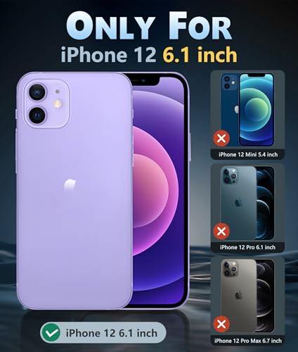 for iPhone 12/12 Pro Protective case Magnetic Phone case Compatible with Magsafe Slim Anti Yellowing Military Grade Anti Drop Protection Sturdy Protective Transparent Cover - color: Clear, size: iPhone 12/12PRO