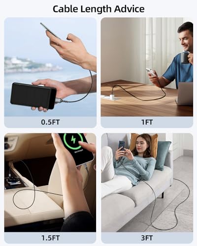 Short USB A to USB C Cable 0.5FT 3Pack, 6 inch USB C Cable 3A Fast Charging - color: Black, size: 0.5FT