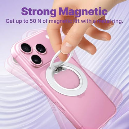 Jsoerpay Ultra-Thin Magnetic Phone Grip for MagSafe, White - color: White