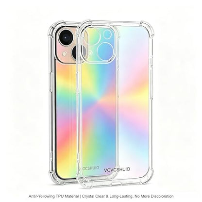 VCVCSHUIO Clear TPU Soft Case for iPhone 13, Crystal Clear, High Transparency, 6.1 Inch