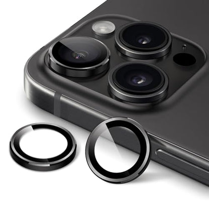 JETech Camera Lens Protector for iPhone 15 Pro/15 Pro Max, Space Black - color: Space Black
