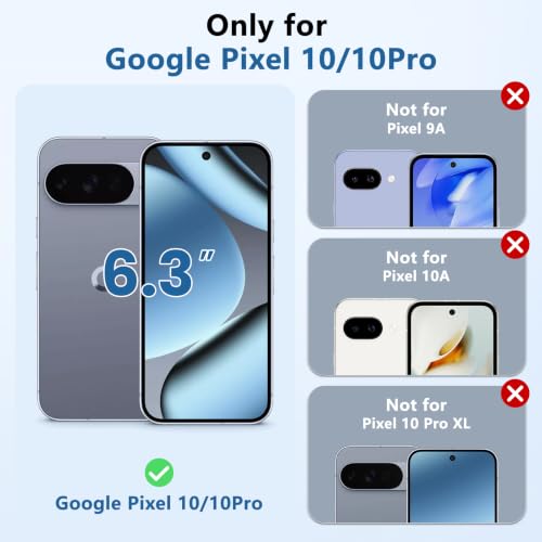 for Pixel-10 Case/Pixel-10-Pro Case, Durable Metal Stand, Black - color: Black, size: Pixel 10/10 Pro 6.3"