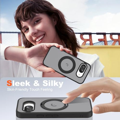 Compatible with Google Pixel 9a Case with Stand 6.3",Black - color: Black, size: Google Pixel 9a