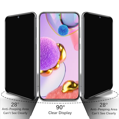 Privacy Screen Protector for Samsung Galaxy S23 5G Tempered Glass - color: Samsung Galaxy S23 5G-Black