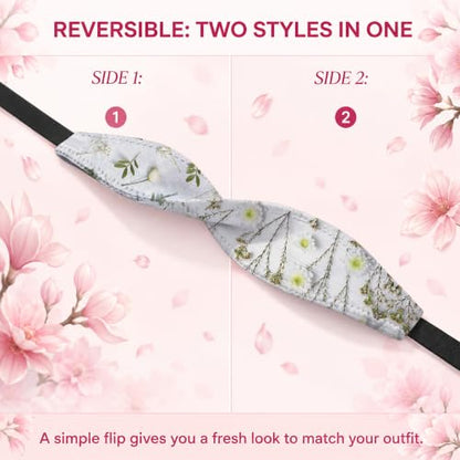 Switchbands Aesthetic Flower Phone Grip – Pack of 2, Reversible Floral Phone Strap, Arthritis Friendly, Anti-Theft Security, Wireless Charging Compatible, Universal Cell Phone Grip - Blanc Fresh - color: Blanc Fresh, size: Pack of 2