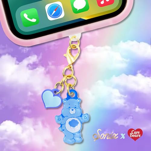 Sonix Dust Plugs - USB C + Lightning Compatible - Care Bears Character Charging Port Charms (3 Pack) - Funshine, Cheer, Grumpy Bear - color: Funshine, Cheer, and Grumpy Bear