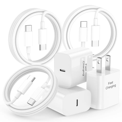 iPhone Charger Fast Charging 20W 3-Pack iPhone 17 Charger & 6FT USB C Cable - color: White