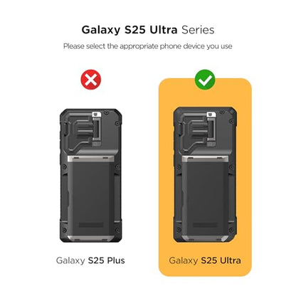 VRS DESIGN Damda Glide DuoGuard for Galaxy S25 Ultra Case (2025), Premium Sturdy Fully Covered Camera Lens Protection Cover Card Holder Wallet Case (Liberty Black) - color: Liberty Black, size: Galaxy S25 Ultra