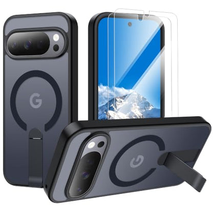 for Pixel-10 Case/Pixel-10-Pro Case, Durable Metal Stand, Black - color: Black, size: Pixel 10/10 Pro 6.3"