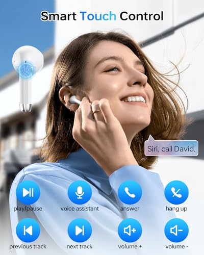 KTGEE Wireless Earbuds Bluetooth 5.3 Ear Buds Headphones, 40Hrs Playback - color: A-White