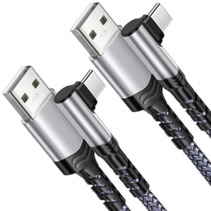 USB A to USB C Cable, 10ft USB C Cable Right Angle Fast Charging - color: Grey, size: 10ft