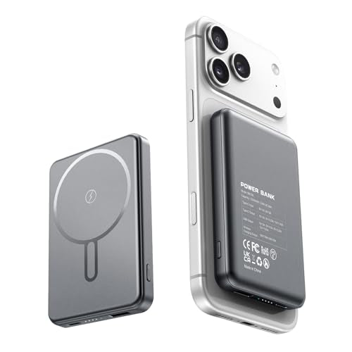 for Magsafe Portable Charger 10000mAh Magnetic Power Bank Battery Pack - color: Grey