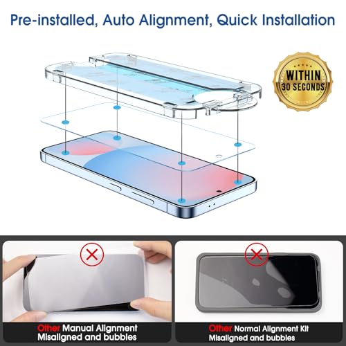 amFilm OneTouch for Samsung Galaxy S24 FE Screen Protector Tempered Glass - size: S24FE-6.7"