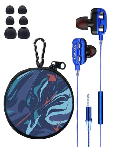 Teens Wired Earbuds with Case, 3.5mm Headphones for School, Windstorm - color: Windstorm