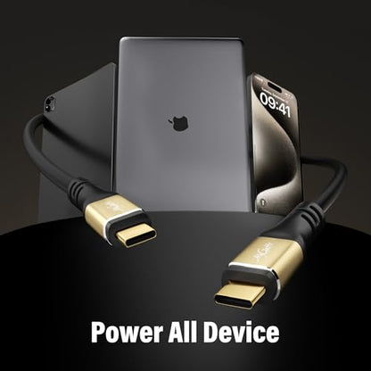 100W USB C to USB C Cable 20FT, Type-C Extra-Long 5A Fast Charging Cable, Compatible with iPhone 17 16 15 Pro Max Plus, MacBook Pro, iPad Air/Pro, Carplay - size: 20 FT