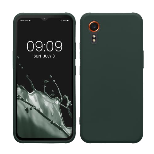kwmobile Case Compatible with Samsung Galaxy Xcover7 Case - Soft Slim Protective TPU Silicone Cover - Moss Green - color: moss green