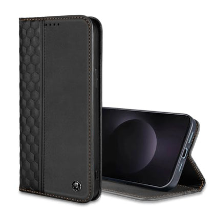 Wallet Case for Samsung Galaxy S25 Edge 2025 6.7 inch - PU Leather Flip Cover with Card Holder Slots, Strong Magnetic Folio Kickstand Phone Case, Black - color: Black, size: Samsung Galaxy S25 Edge 6.7"