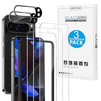 OMOTON 3+2 Pack for Google Pixel 9 Pro XL Screen Protector 6.8 Inch - size: Pixel 9 Pro XL - 6.8 Inch