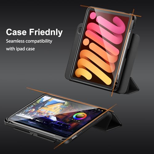 SPARIN Screen Protector for iPad Mini 7/6 (7th/6th Generation), 8.3 Inch | 2 Pack, Auto Alignment, Easy Installation Tray, Tempered Glass, Case Friendly - size: iPad Mini 8.3" 2024/2021