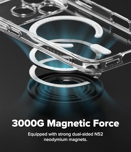 Ringke for MagSafe Phone Grip [Double Sided Magnetic Phone Holder] 3-Tier Foldable Stand Two-Sided Powerful Magnet for Gym Dual Magnetic Smart Ring for iPhone 17 Pro Max 16 15 14 13 12 - Black