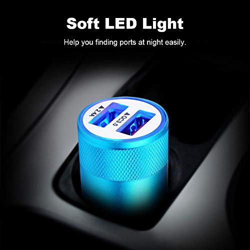 Fast Car Charger, Quick Charging 5.4A/30W Phone USB Car Charger Adapter - color: blue, style: USB A