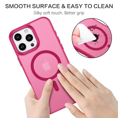 BENTOBEN Magnetic for iPhone 16 Pro Max Case,(Compatible with MagSafe) (Military Grade Drop Protection) Slim Translucent Matte Shockproof with Anti-Fingerprint Phone Case 6.9",Light Plum - color: Light Plum