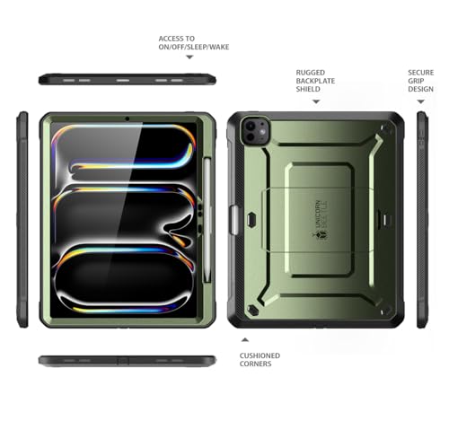 SUPCASE for iPad Pro 13 inch Case M5/M4 2025/2024 with Pencil Holder Green - color: Guldan, size: iPad Pro 13"