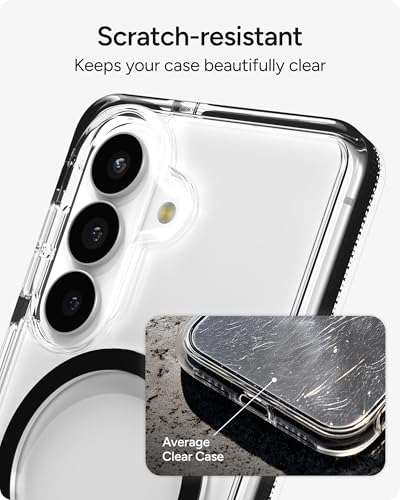 ZAGG Santa Cruz Snap Samsung Galaxy S26 Case with Kickstand - Black, Magnetic Crystal Clear Protective Phone Cover, 13ft Drop Protection, Graphene Reinforced, Slim Case with Stand - color: Black, size: Samsung Galaxy S26
