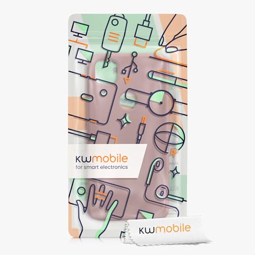 kwmobile Case Compatible with Google Pixel 4a Case - Slim Protective TPU Silicone Phone Cover - Winter Rose - color: Winter Rose