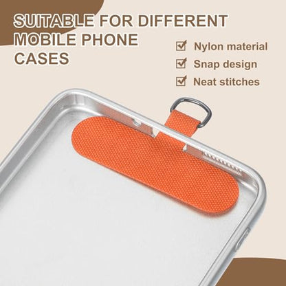 uxcell 12pcs Phone Tether Tab, Universal Phone Lanyard Patch T Shape Cell Phones Strap Replacement Part for Most Smartphone Cases, Orange - color: Orange