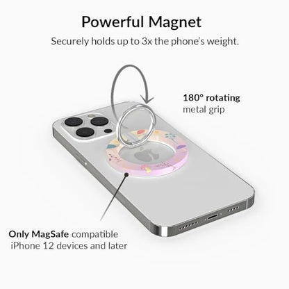 VELVET CAVIAR Compatible with MagSafe Phone Grip - Magnetic Ring Holder with Adjustable Stand - Removable MagSafe Accessories for iPhone 16, 15, 14, 13, 12 (Enchanted Mushrooms) - color: Enchanted Mushrooms