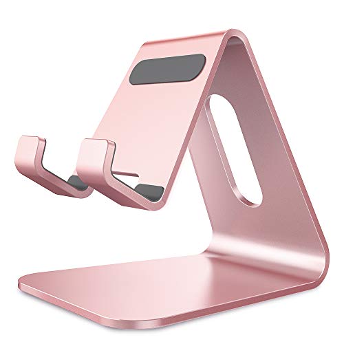 CreaDream Phone Stand Holder, Aluminum Phone Stand for Desk - color: Rose Gold