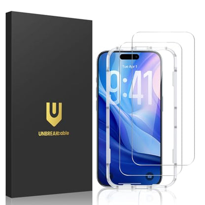 UNBREAKcable 2-Pack Screen Protector for iPhone 17 Air Tempered Glass - size: iPhone 17 Air
