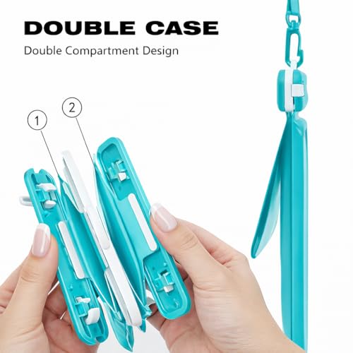 Pulgarin & Co Waterproof Phone Pouch (Blue, Floating Double Pocket Waterproof Pouch) - color: Blue