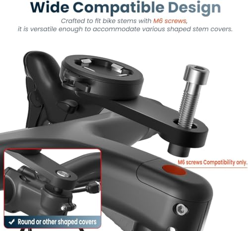 Bike Phone Mount Holder, Aluminum Bicycle Stem Clamp for MTB Road Cycling - style: Quad-Clip Stem Cap Mount