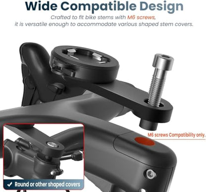 Bike Phone Mount Holder, Aluminum Bicycle Stem Clamp for MTB Road Cycling - style: Quad-Clip Stem Cap Mount